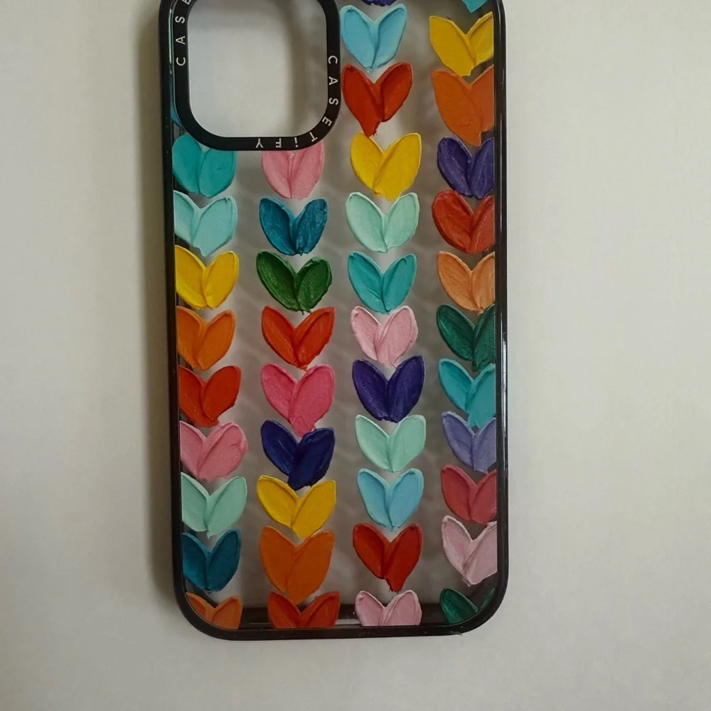 Casetify Clear Polka Daub Hearts IPhone 12 Pro Max Phone Case